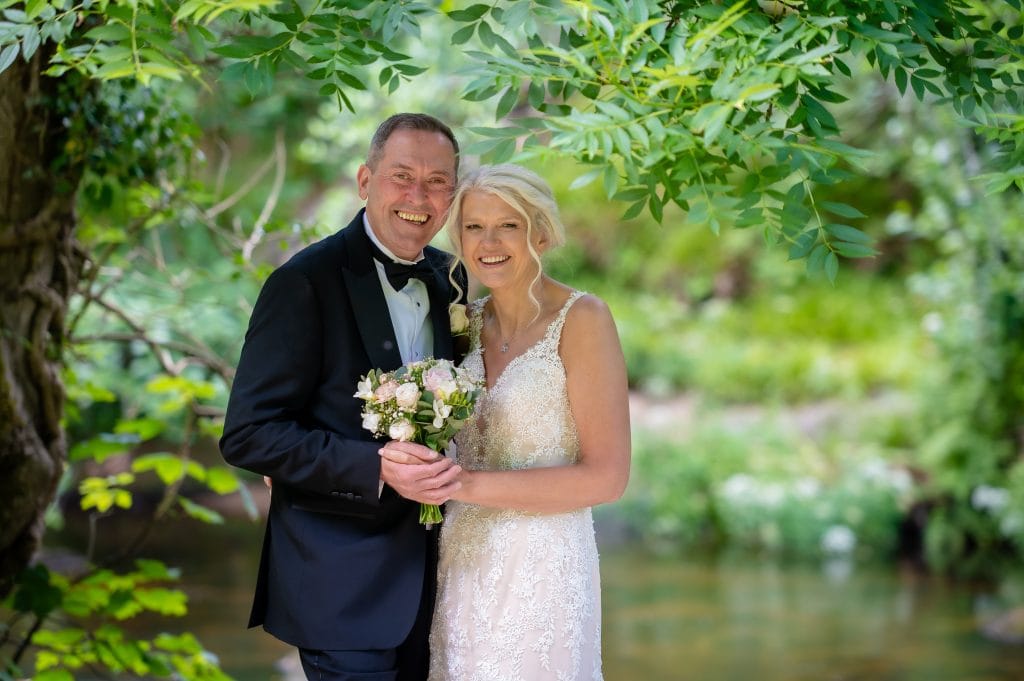 a man and woman posing for a picture