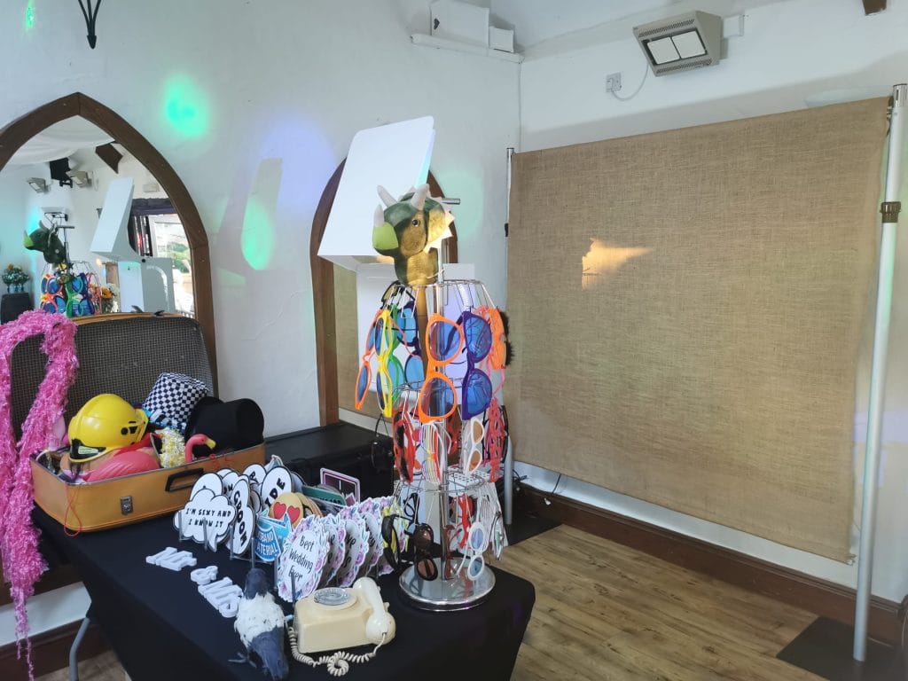 a table with objects on it