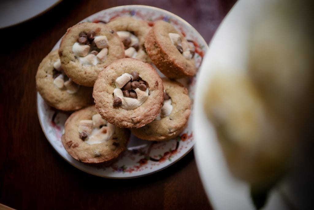 a plate of cookies on a table