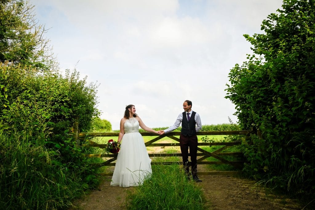 Wedding Portrait Photos near the Old Barn at the Milky Way